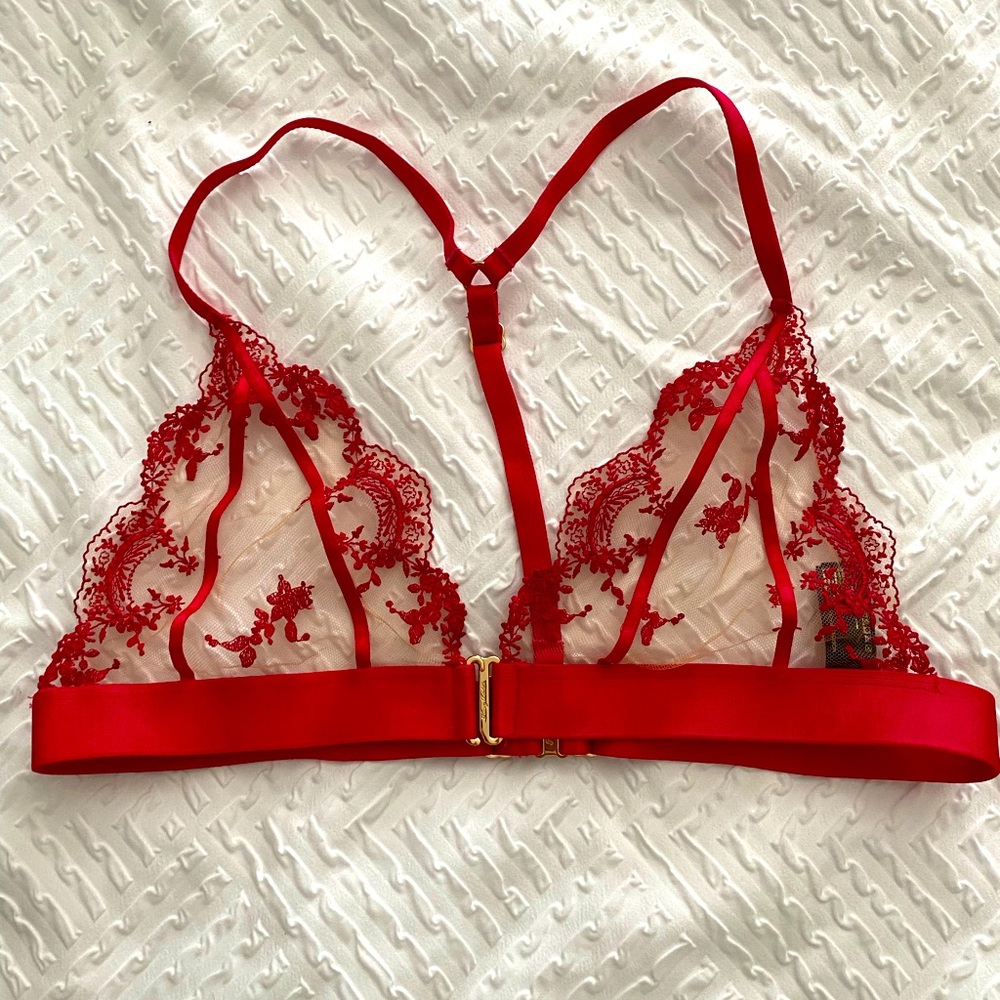 Honey Birdette Red Bralette